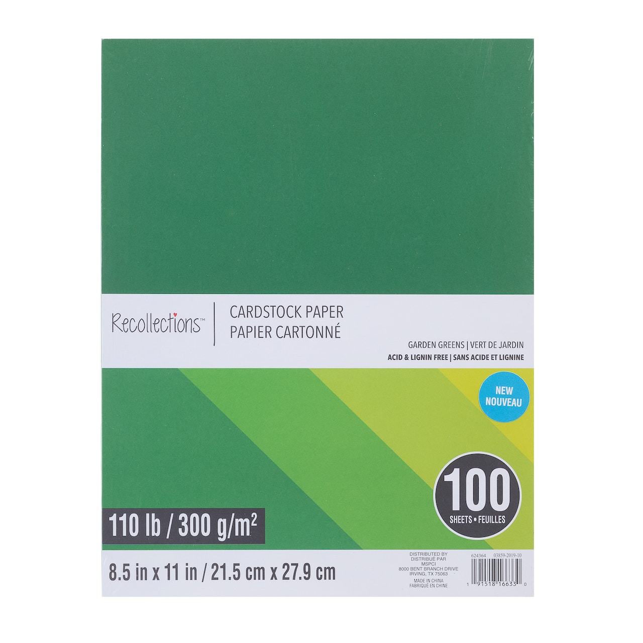 Garden Greens 8.5&#x22; x 11&#x22; Cardstock Paper by Recollections&#x2122;, 100 Sheets